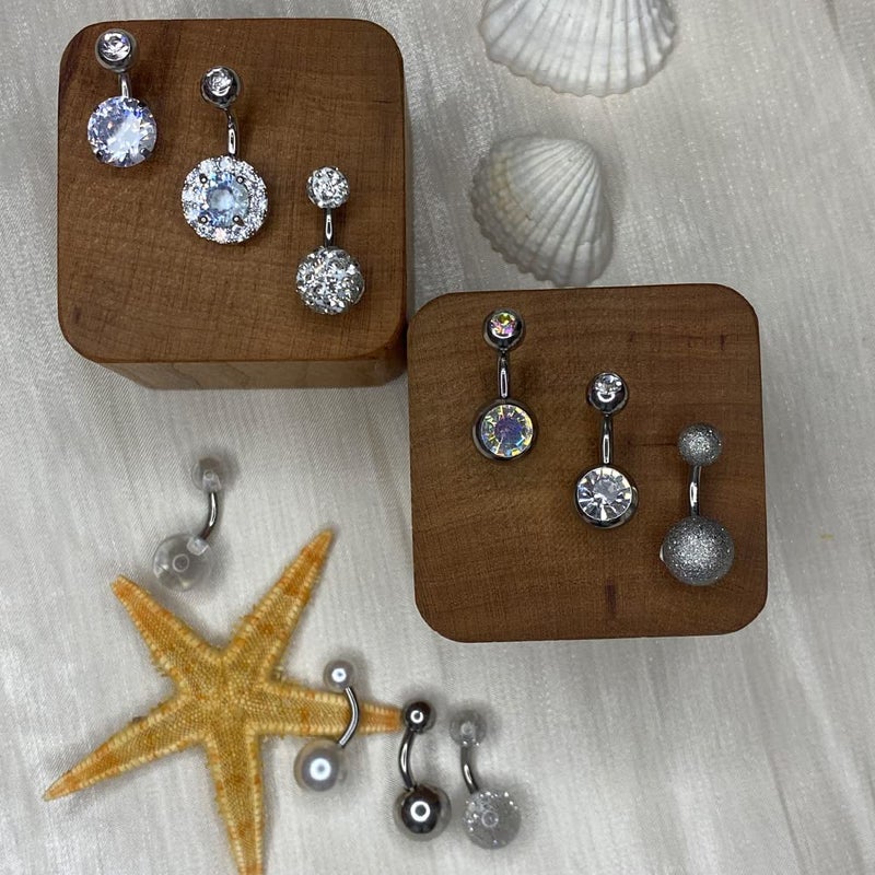 JFORYOU 1/4 Inch Short Belly Button Rings 14G 6mm Stainless Steel Short Belly Navel Button Rings 10 PCS for Women Men - Image 4